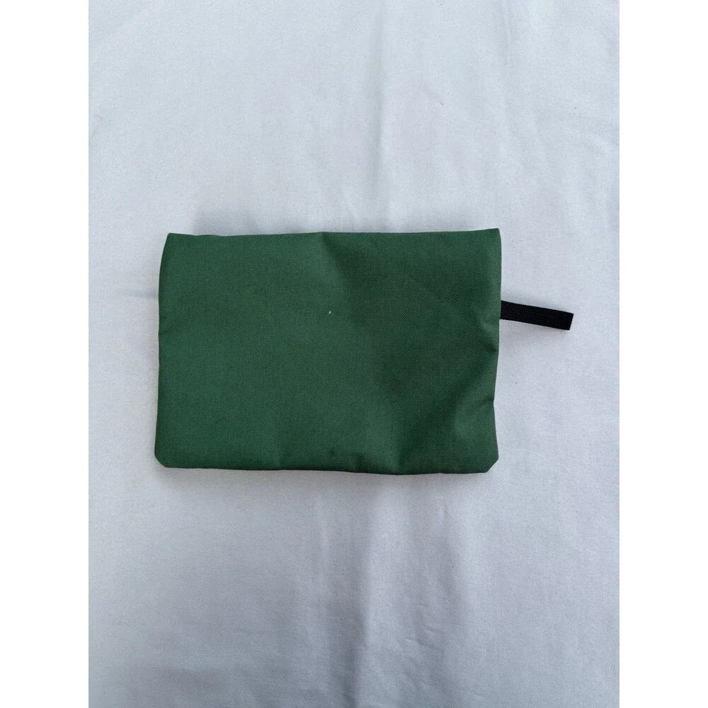 L.L. Bean Green Pouch with Yellow Zipper Outdoor Storage Bag